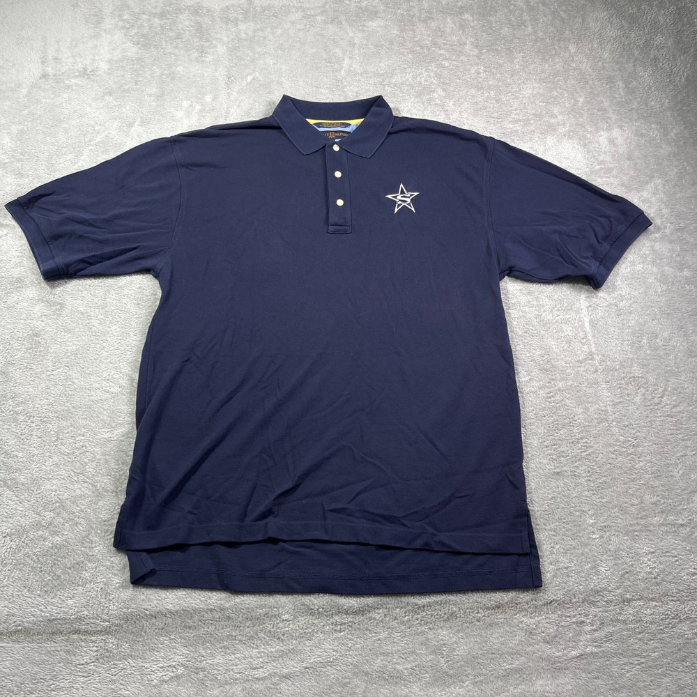 Vtg Tommy Hilfiger Golf Polo Shirt Men's XL Navy Embroidered Logo‎ Outdoorsy Dad